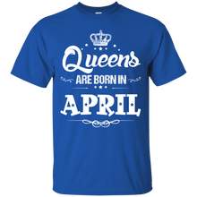 Women_s Women_s Queens Are Born In april - Birthday T-Shirt