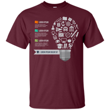 Big light bulb made of school elements - March for science T-Shirt