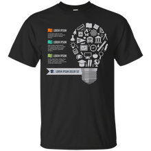 Big light bulb made of school elements - March for science T-Shirt