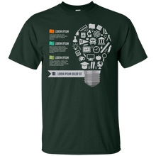 Big light bulb made of school elements - March for science T-Shirt