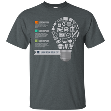 Big light bulb made of school elements - March for science T-Shirt
