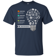 Big light bulb made of school elements - March for science T-Shirt